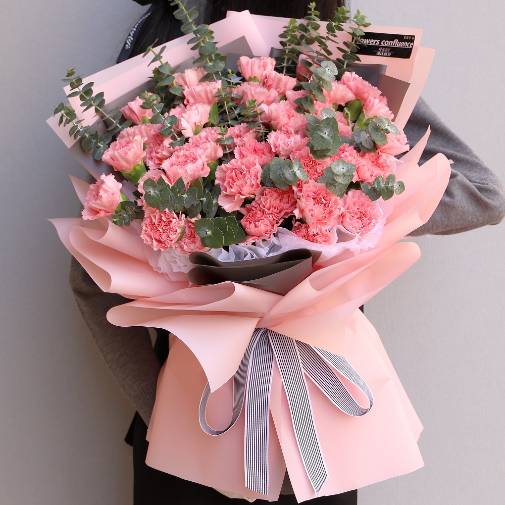 妈妈生日鲜花速递康乃馨花束全国上海成都深圳广东同城花店送花