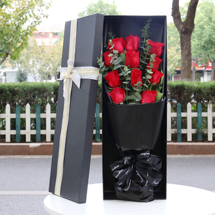 红玫瑰花束礼盒兰州鲜花速递同城城关区七里河区西固区生日送花店