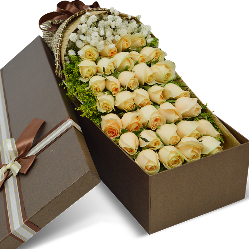 西安同城生日香槟玫瑰花束