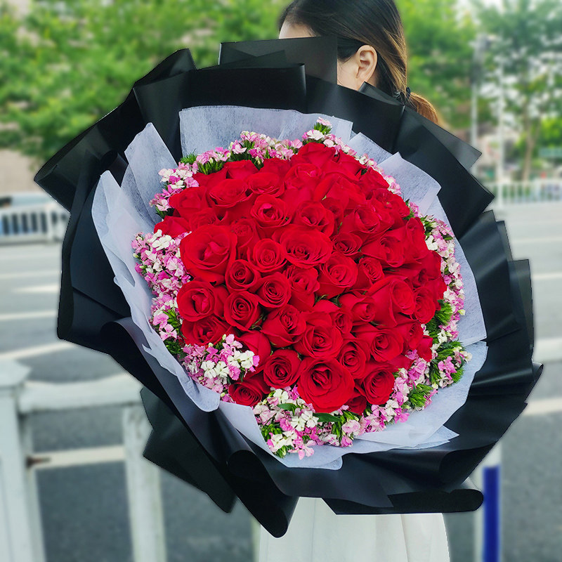 99朵深圳福州佛山生日红玫瑰花束