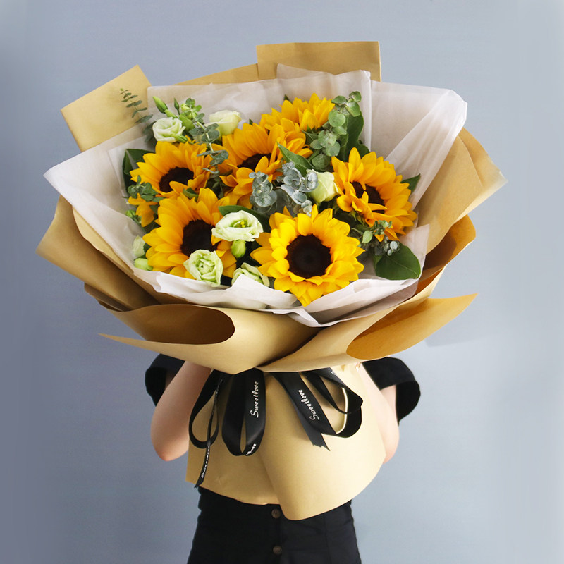 父亲节向日葵生日花束鲜花速递同城北京上海广州武汉南京天津送花