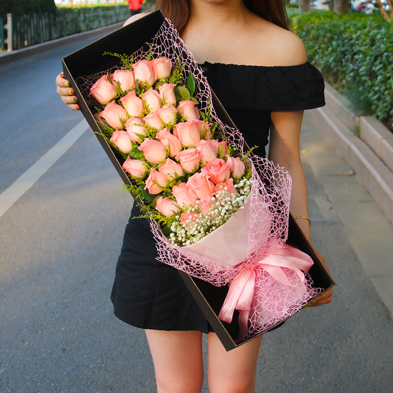 99朵红玫瑰花束生日礼盒鲜花速递丹东同城元宝振兴振安东港送花店