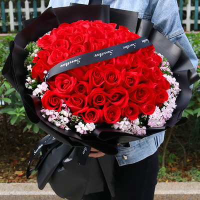 七夕九江同城生日香槟玫瑰花束