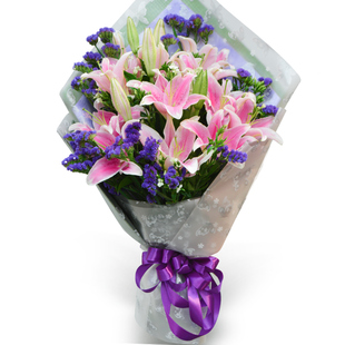 南通香水百合花束生日同城鲜花速递崇川区港闸区通州区启东市送花