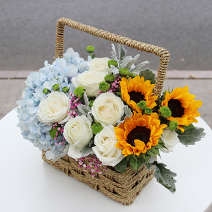 手提花篮重庆同城生日鲜花速递开业乔迁成都长沙武汉贵阳配送花店
