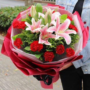 香水百合花鲜花速递广州同城珠海福州厦门福州清远生日送花店