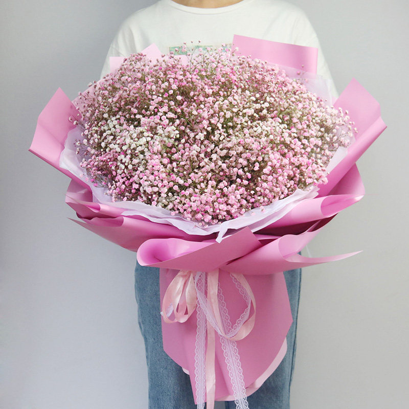 贵阳同城云岩生日彩色满天星花束