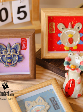云南大理瓦猫手作陶瓷摆件