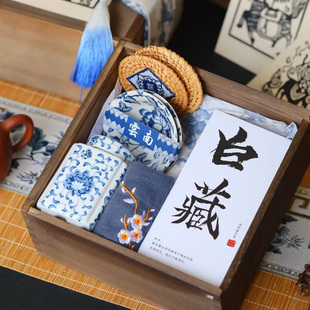 云南特产伴手礼公司定制非遗扎染普洱茶文创瓦猫杯子旅游纪念品