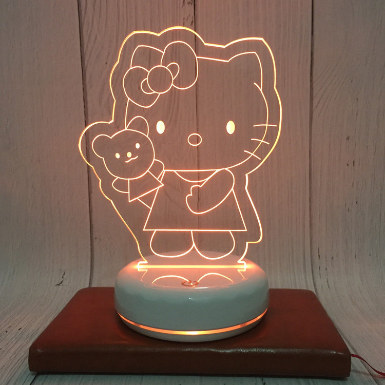 凯蒂猫卡通hello床头暖光小夜灯