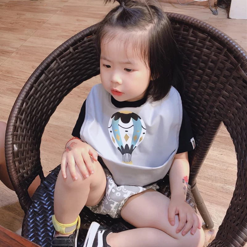 Elodie艾洛迪婴幼儿纯棉口水巾婴儿超大吃饭双层防水围兜宝宝围嘴