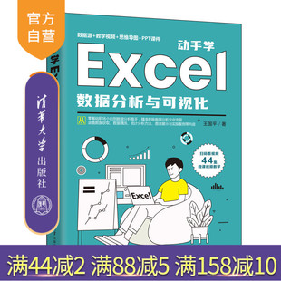 【官方正版新书】 动手学Excel数据分析与可视化 王国平 清华大学出版社 表处理软件教材