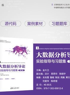 【官方正版新书】 大数据分析导论实验指导与习题集（第2版） 金大卫等 清华大学出版社 大数据 Python 信息技术