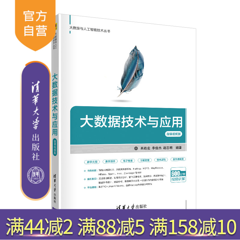 【官方正版】 大数据技术与应用 微课视频版 清华大学出版社 肖政宏 大数据与人工智能技术丛书 数据处理