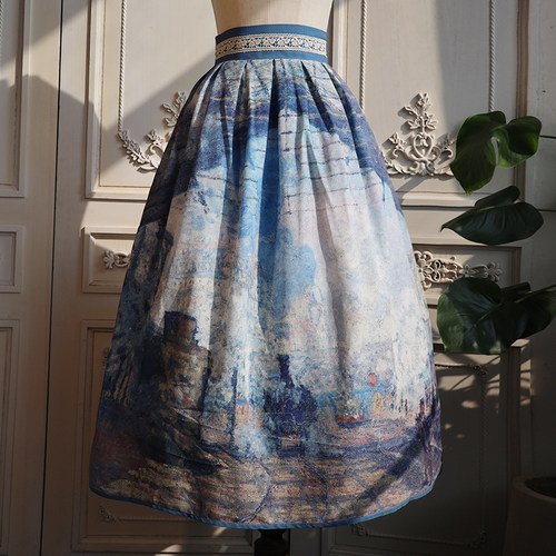 圣拉扎尔火车站半身裙复古英伦