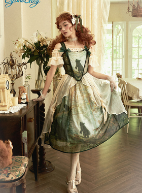 【松树林之晨2.0】SK全款链接-青LO原创Lolita胸衣