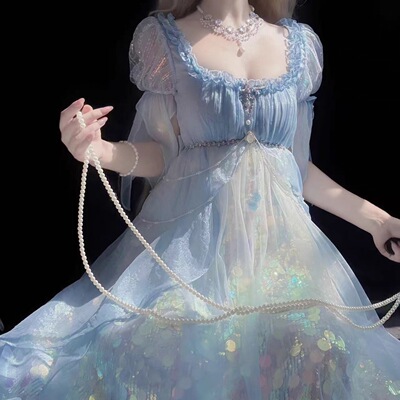 【人鱼颂歌】帝政OP全款链接-青Lo九周年店庆人鱼礼服裙