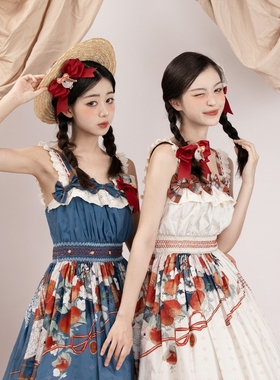 【林檎与花】系列搭配刺绣小物KC头箍发卡边夹草帽胸针蝴蝶结头饰