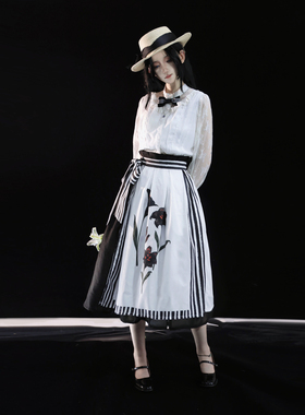 【黑百合3.0】印花SK & JSK全款链接-青LO原创Lolita半身裙连衣裙