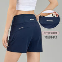 Women's summer sports shorts, thin back pocket for mobile phone, running quick-drying shorts, casual loose fitness shorts thumbnail 2