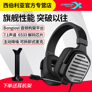 西伯利亚T20电脑游戏耳机头戴式电竞赛事吃鸡耳麦7.1声道有线带麦