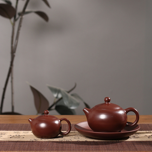 纯手工紫泥黑金刚西施壶手拉壶三杯冲茶罐功夫工夫家用潮州紫泥
