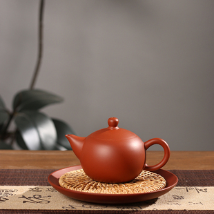 潮州朱泥全手凤雏壶大容量功夫小茶壶纯手工家用全手工紫砂茶壶