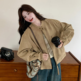 有货2026春季高品质麂皮绒短款外套2503P155控228，女装短外套，2C100