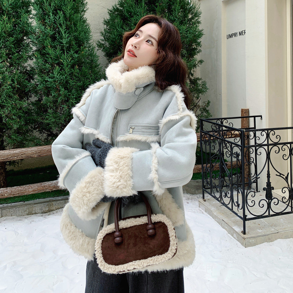 新款2025冬季加厚高品质皮毛一体外套2926P225控338,女装派克服,2C100