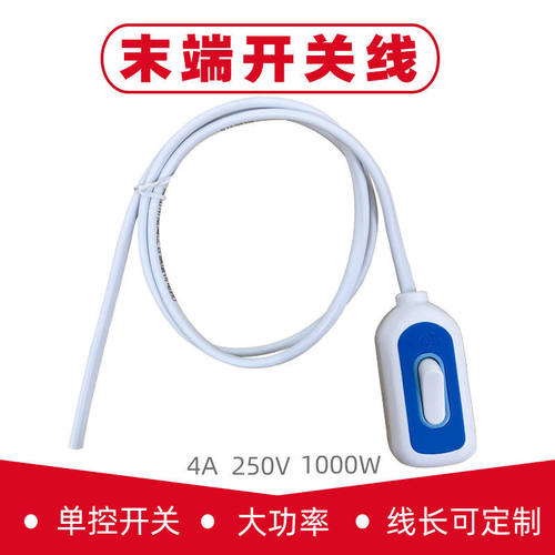 末端线带线开关电源线吊扇台灯有线终端手按延长开关线2芯控制线