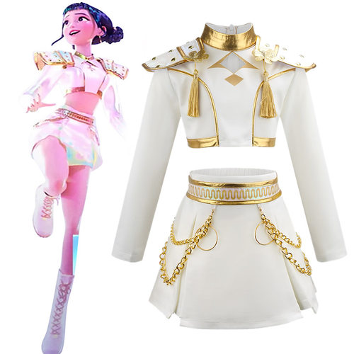 KPOP猎魔女团cos服米拉佐伊鲁米打歌服cosplay白皮万圣节儿童服装