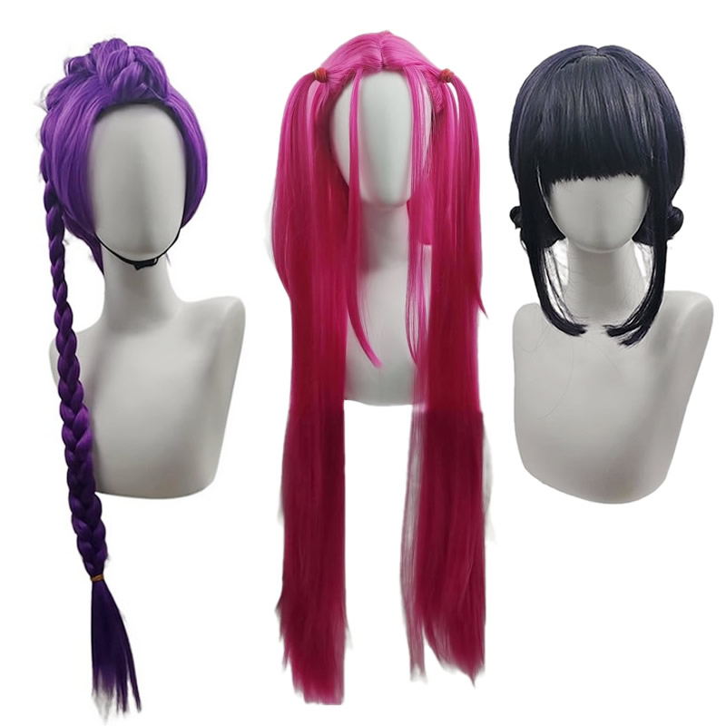 kpop猎魔女团cos假发米拉Mira佐伊Zoey黑色短发鲁米rumi紫色辫子