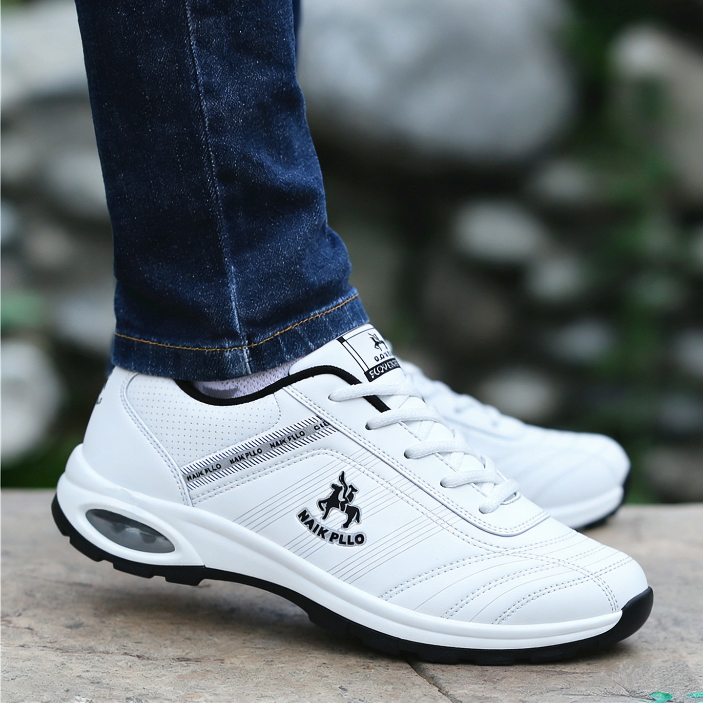 奈客保罗男鞋2026春季新款气垫减震防水透气小白鞋软底跑步运动鞋,流行男鞋,时尚休闲鞋,淘宝优惠券,粉丝福利购,淘宝优惠卷