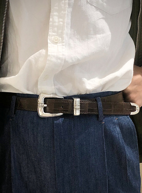 整张复古整张休闲风皮腰带复古