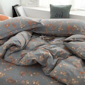 定制加厚全棉磨毛被套四件套248x274x229x230x250x220纯棉