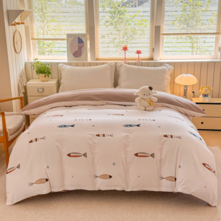 A类纯棉磨毛被套230 229定做订制秋冬加厚全棉大被罩228x248x274