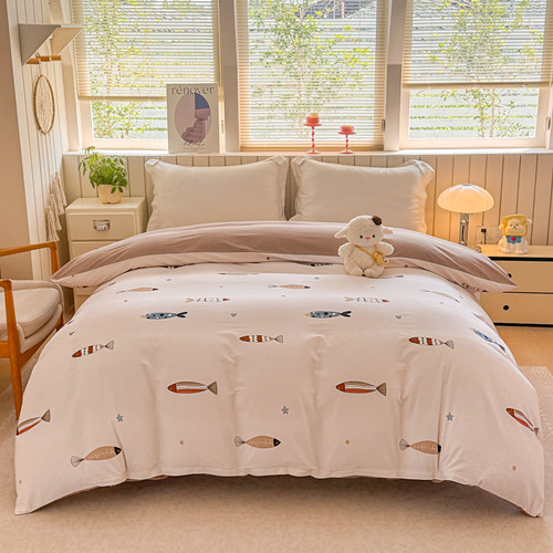 A类纯棉磨毛被套230*229定做订制秋冬加厚全棉大被罩228x248x274