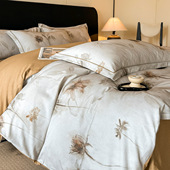 A类加厚全棉磨毛四件套229x230250定做100%纯棉被套大被罩床笠248