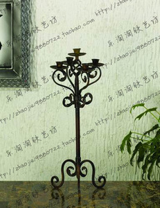 欧式铁艺烛台 落地式时尚蜡烛台摆设 创意现代婚庆道具 特价