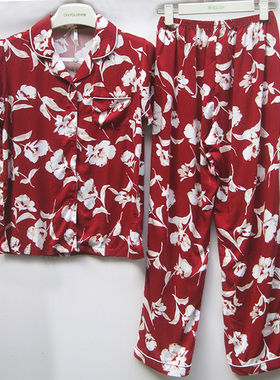 春夏新款 专柜正品欧林雅竹纤维女士印花短袖长袖家居服睡衣92213