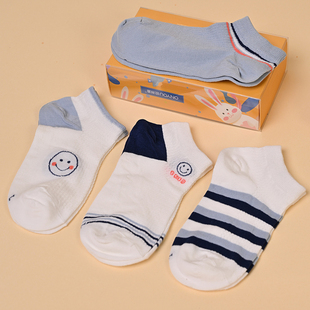 4双特惠装 3303 欧林雅竹纤维儿童学生防臭袜男生吸汗透气WTD2301