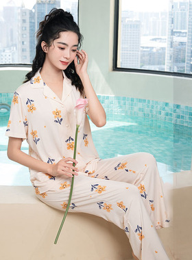 夏季新款 正品欧林雅竹纤维印花女士薄款家居服睡衣FJD2211/2212