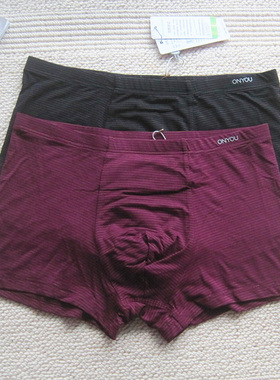 新款 专柜正品欧林雅竹纤维男士高档条纹内裤 透气男内裤NN85119