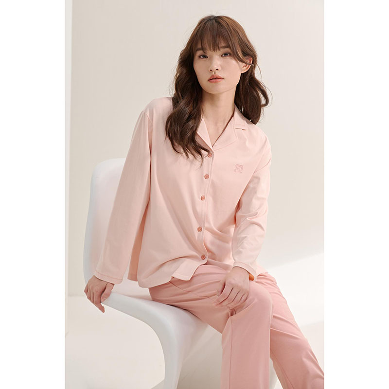 欧林雅竹纤维女士薄款带胸垫睡衣