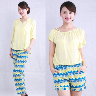 FJ846 正品 睡衣套装 全竹短袖 FJ848 欧林雅竹纤维女士家居服