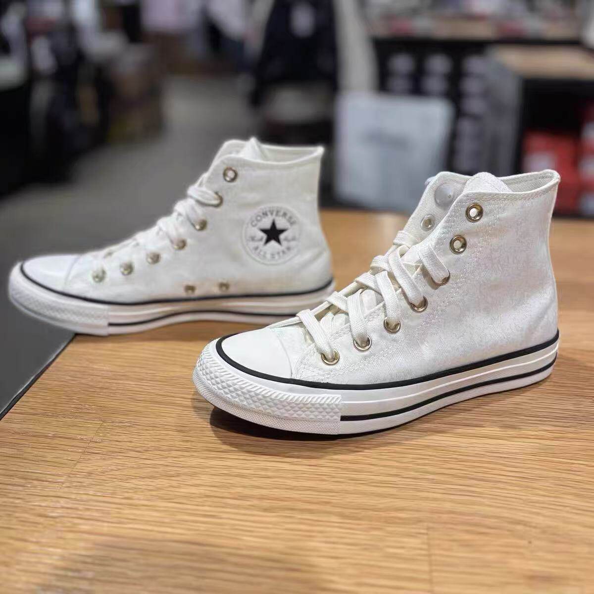 CONVERSE匡威2026新品All Star奶白色男女高帮休闲帆布鞋A19110C