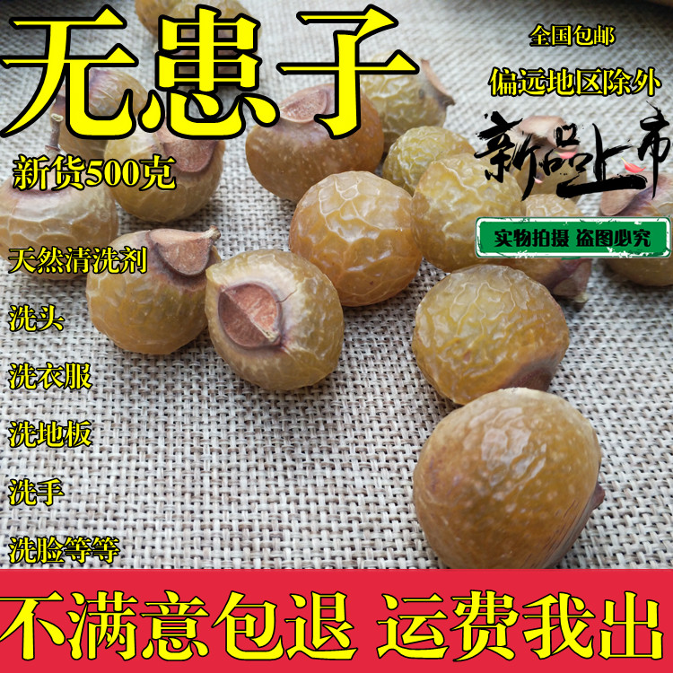 中药材无患子 圆皂角 洗手果 木患子 菩提子天然清洁剂500克包邮