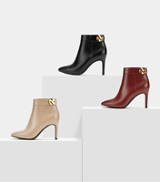 Daphne/Daphne Women's Boots Canual Pure Color Metal Decorative Owumn Fashion Women's Women's 1019605459