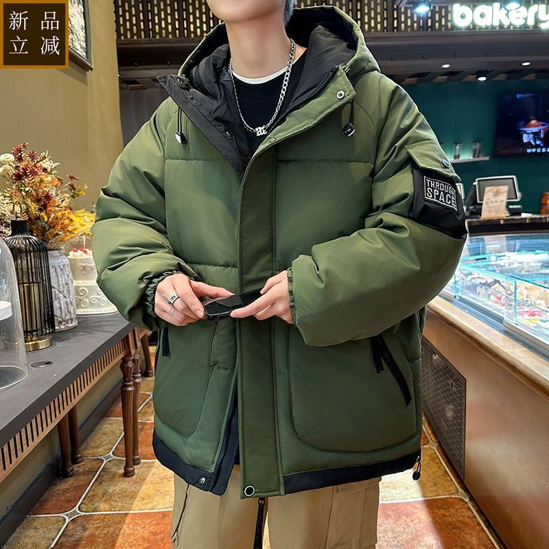 品质棉衣男装冬季加厚保暖外套新款棉袄青少年连帽休闲棉服港风宽