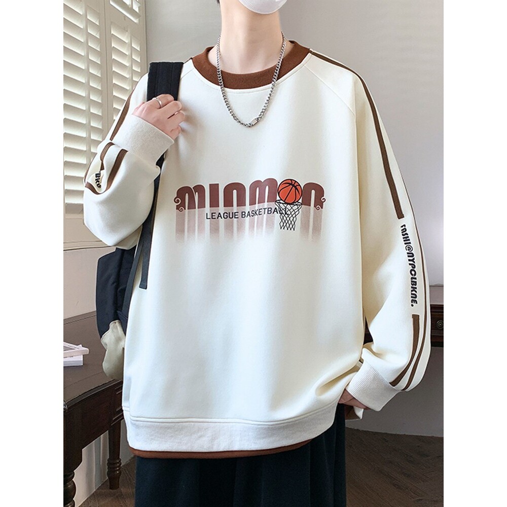 卫衣男款春秋款2026新款潮流潮牌帅气无帽百搭宽松青少年学生衣服